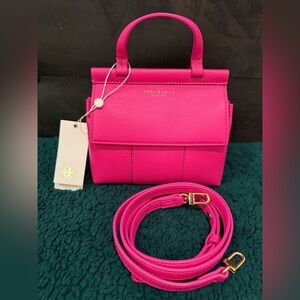 Tory Burch Block-T Mini Satchel Crazy Pink/678